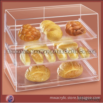 Opening Big Space 3 Layers Acrylic Bread Case